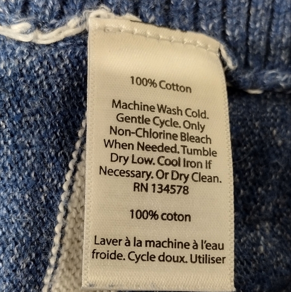 Vineyard Vines Stripped Sweater Women's XS Blue White Retro 90s Y2K Oversized - Picture 8 of 8